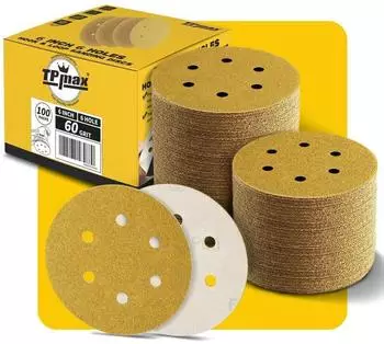LuxusKollektion Schleifscheiben 150mm, 6 Loch, Klett, Körnung 60, 100 Stück