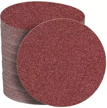 LuxusKollektion Schleifscheiben 150mm Klett Körnung 40, ohne Loch, 40 Stück