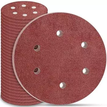 LuxusKollektion Schleifscheiben 225mm Klett P60 6-Loch, 30 Stück