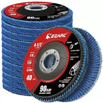 LuxusKollektion Fächerscheiben 115mm Zirkonoxid Körnung 40, Typ 29, 12 Stück