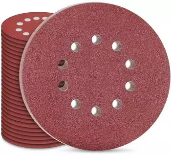 LuxusKollektion Schleifscheibe 225mm Klett P60 10 Loch für Trockenbauschleifer (30 Stück)
