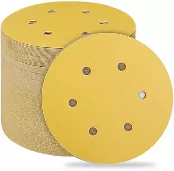 LuxusKollektion Klett-Schleifscheiben 150mm, K&ouml;rnung 320, 6-Loch, 50 St&uuml;ck