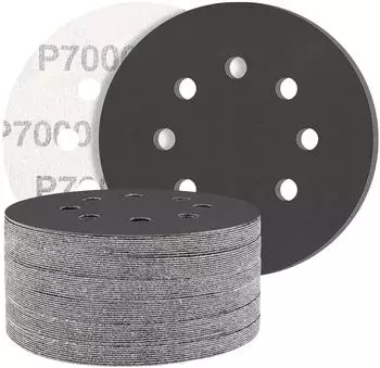 LuxusKollektion Schleifscheiben Siliciumcarbid 125mm Klett 8-Loch Korn 7000 Nass/Trocken (50 St&uuml;ck)