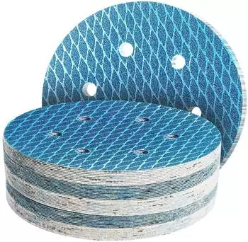 LuxusKollektion Schleifscheiben Klett 150mm Korn 150 6-Loch Exzenter, 50 St&uuml;ck
