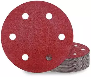 LuxusKollektion Schleifscheiben Klett 225mm P80 6-Loch f&uuml;r Trockenbauschleifer, 25 St&uuml;ck