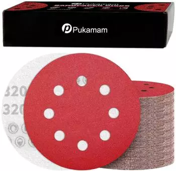 LuxusKollektion Schleifscheiben 125mm Klett, Körnung P320, 8-Loch, 120 Stück