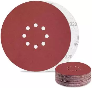 LuxusKollektion Schleifscheiben 225mm Klett 8-Loch K&ouml;rnung 320, 30 St&uuml;ck (P320)