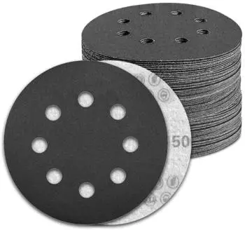 LuxusKollektion Nassschleifscheiben 125mm, Klett, 8-Loch, K&ouml;rnung 1500, Siliziumkarbid, 100 St&uuml;ck (G1500)