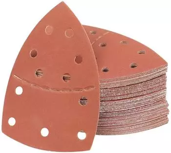 LuxusKollektion Schleifpapier Dreieck Klett 320 K&ouml;rnung 152x105mm 11 L&ouml;cher (100 St&uuml;ck)