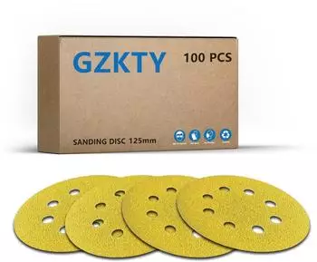 LuxusKollektion Schleifscheiben 125mm Klett, K&ouml;rnung 320, 8-Loch (100 St&uuml;ck)