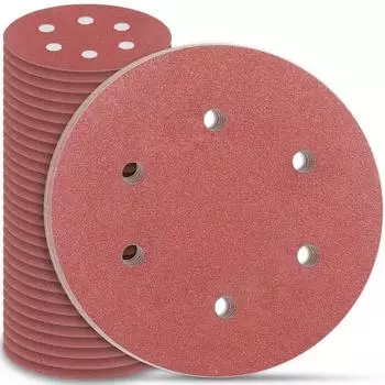 LuxusKollektion Schleifscheiben 225mm Klett P120, 6-Loch, 30 Stück