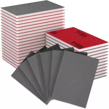 LuxusKollektion Schleifschwamm-Set 32 St&uuml;ck, K&ouml;rnung 1000, Nass/Trocken, 100x70mm