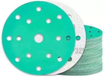 LuxusKollektion Klett-Schleifscheibe 150mm, Körnung 320, 15 Loch, 60 Stück