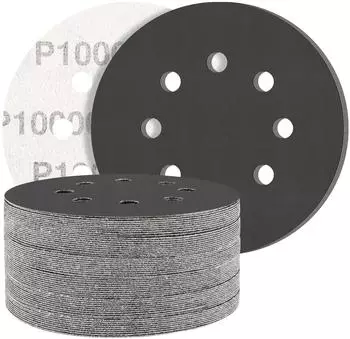 LuxusKollektion Schleifscheibe Siliciumcarbid 125mm Klett 8-Loch Nass/Trocken, 50 St&uuml;ck