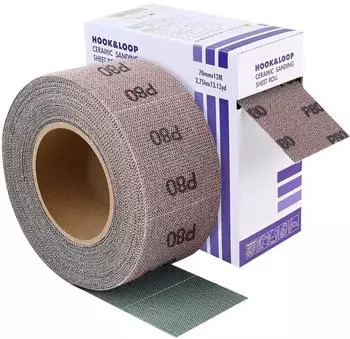 LuxusKollektion Schleifpapier-Rolle Netz Klett P80 70mm x 12m (P80)
