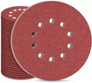 LuxusKollektion Schleifscheiben 225mm Klett P80 10-Loch, 30 St&uuml;ck