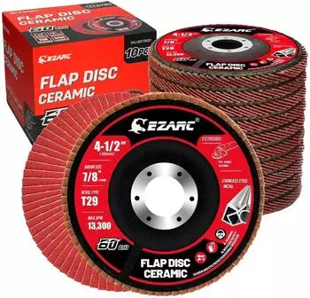 LuxusKollektion F&auml;cherscheibe 115mm Typ 29 Keramik K&ouml;rnung 60, 10er Pack