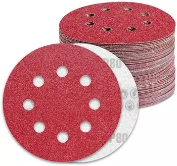 LuxusKollektion Schleifscheiben 125mm Klett K&ouml;rnung 80, 8-Loch (90 Stk.)