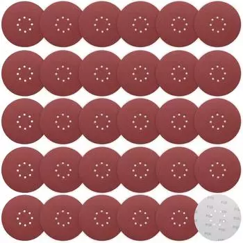 LuxusKollektion Schleifscheiben 225mm Klett P120 8 Loch f&uuml;r Trockenbauschleifer (30 St&uuml;ck)