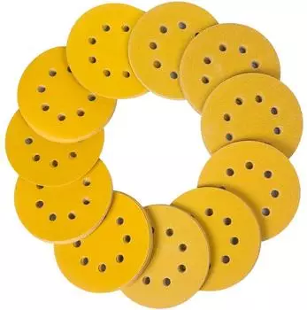 LuxusKollektion Schleifscheiben 125mm Klett 8 Loch Mix-K&ouml;rnung, 110 St&uuml;ck