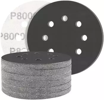 LuxusKollektion Schleifscheibe Siliziumkarbid 125mm Klett 8-Loch K&ouml;rnung 8000