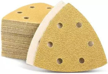 LuxusKollektion Delta-Schleifpapier 93mm, 6 L&ouml;cher, K&ouml;rnung 60-240, 50 Blatt
