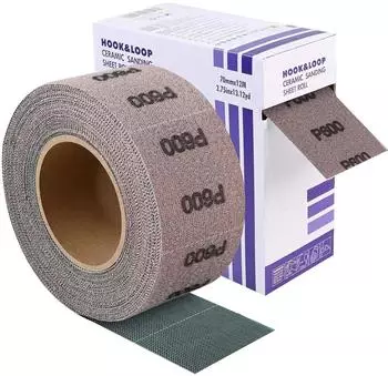 LuxusKollektion Schleifpapierrolle Netz P600 Klett 70mm x 12m