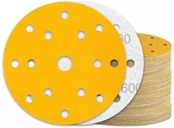 LuxusKollektion Schleifscheiben 150mm Klett 15-Loch K&ouml;rnung 600, 60 St&uuml;ck
