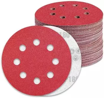 LuxusKollektion Schleifscheiben Klett 125mm K&ouml;rnung 180 8-Loch f&uuml;r Exzenterschleifer (100 Stk.)