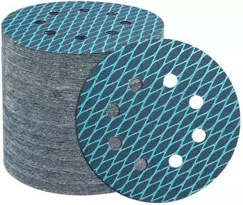 LuxusKollektion Schleifscheiben 125mm Klett K&ouml;rnung 80 Zirkonoxid, 90 St&uuml;ck, 8 L&ouml;cher