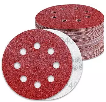 LuxusKollektion Schleifscheiben 125mm Klett K&ouml;rnung 40, 8-Loch, 70 St&uuml;ck