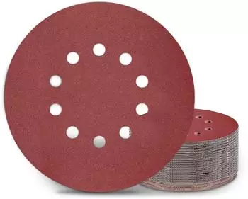 LuxusKollektion Schleifpapier 225mm Klett P180 10 Loch, 25 St&uuml;ck
