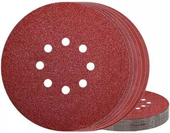 LuxusKollektion Schleifscheiben 225mm Klett 8-Loch Gemischte K&ouml;rnung P40/P80, 30 St&uuml;ck