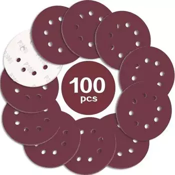 LuxusKollektion Schleifscheiben 125mm Klett P2000 8-Loch, 100 St&uuml;ck