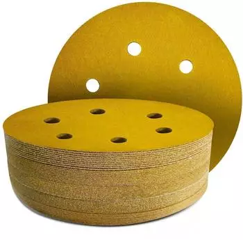 LuxusKollektion Schleifscheiben 150mm Klett 6-Loch K&ouml;rnung 60-320 Aluminiumoxid (50 St&uuml;ck)