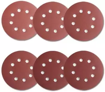 LuxusKollektion Klett-Schleifscheiben 125mm, K&ouml;rnung 40-240, 8 Loch, 90 St&uuml;ck