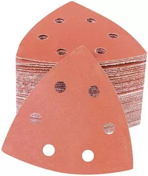 LuxusKollektion Deltaschleifer-Schleifpapier 93x93mm, K&ouml;rnung 400, Klett, 15 L&ouml;cher (100 St&uuml;ck)