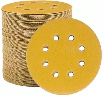 LuxusKollektion Schleifscheibe Klett 125mm K&ouml;rnung 100, 8-Loch, 100 St&uuml;ck