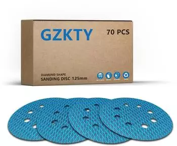 LuxusKollektion Schleifscheiben 125mm Klett 8-Loch Korn 80, 70 St&uuml;ck