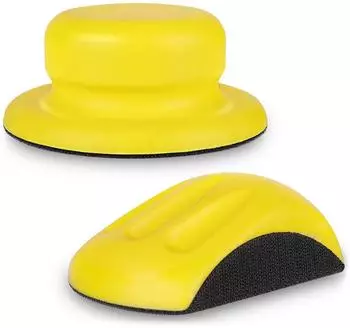 LuxusKollektion Schleifklotz 125mm, Klett, Maus & Rund, Polyurethan-Tr&auml;gerplatte