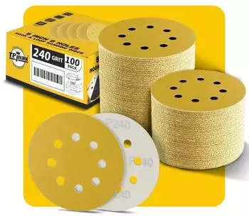 LuxusKollektion Schleifscheiben 125mm 8-Loch Klett P240 100er-Pack