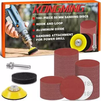 LuxusKollektion Schleifscheiben Klett 50mm P180, 100 St&uuml;ck