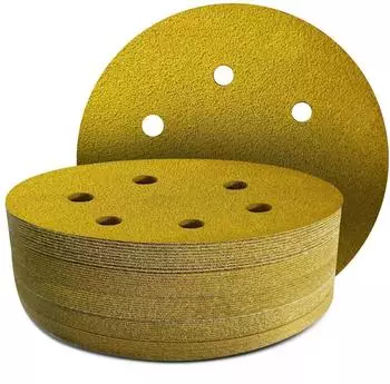 LuxusKollektion Klett-Schleifscheiben 150mm, Korn 80, 6-Loch, 50 St&uuml;ck