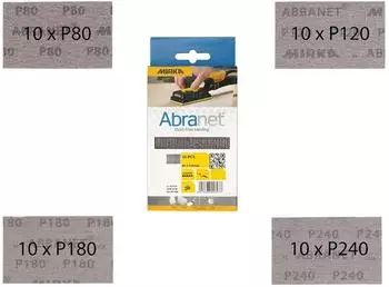 Mirka Abranet Schleifstreifen 81×133mm Klett Mix-Pack 40 Stk (KIT2605MMP)