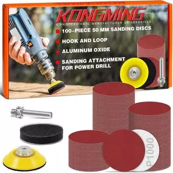 LuxusKollektion Schleifscheiben Klett 50mm K&ouml;rnung 1000, 100 St&uuml;ck