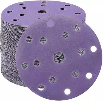 LuxusKollektion Schleifscheiben 150mm Klett, K&ouml;rnung 150, 15 Loch, 50 St&uuml;ck