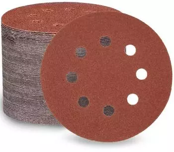 LuxusKollektion Schleifscheiben 125mm, K&ouml;rnung 120, 8 L&ouml;cher, Klett (100 St&uuml;ck)