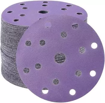 LuxusKollektion Schleifscheiben 150mm Klett 15-Loch K&ouml;rnung 100, 50 St&uuml;ck