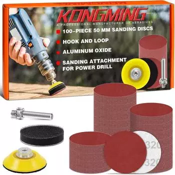 LuxusKollektion Schleifscheiben Klett 50mm K&ouml;rnung 320, 100 St&uuml;ck (P320)