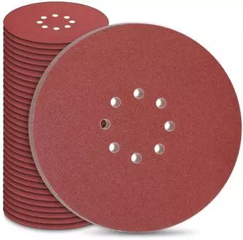 LuxusKollektion Schleifscheiben 225mm Klett 8-Loch P40-P240, 50 St&uuml;ck